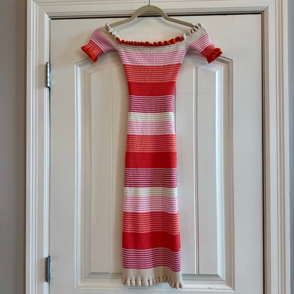 Striped Boydcon Dress Off- The-Shoulder Dress